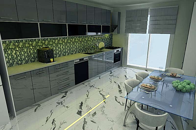 Modern Akrilik Mutfak